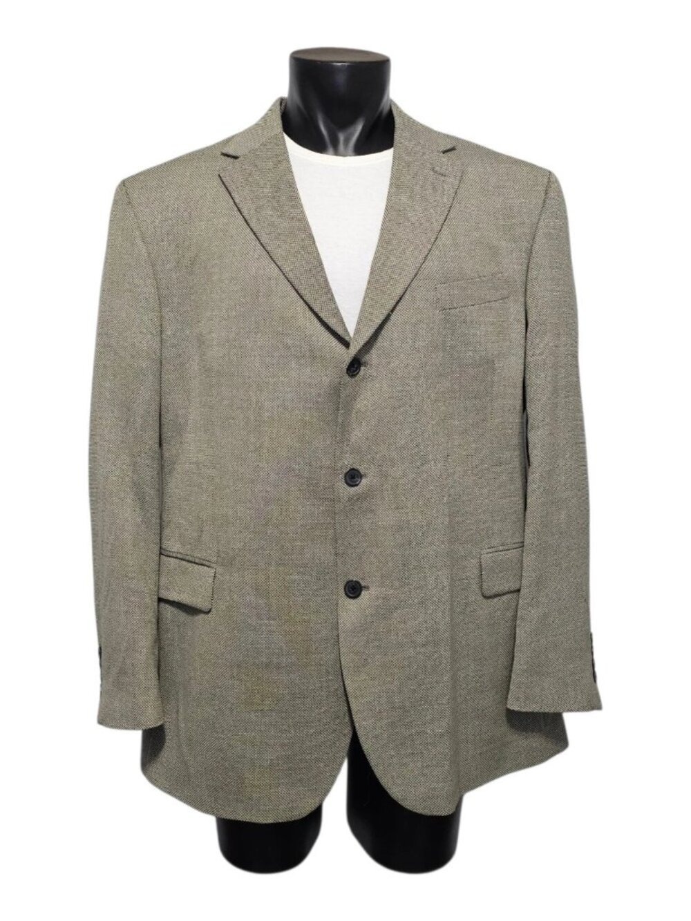Dockers Blazer Men’s 48L Black White Sport Coat Polyester Wool Blend